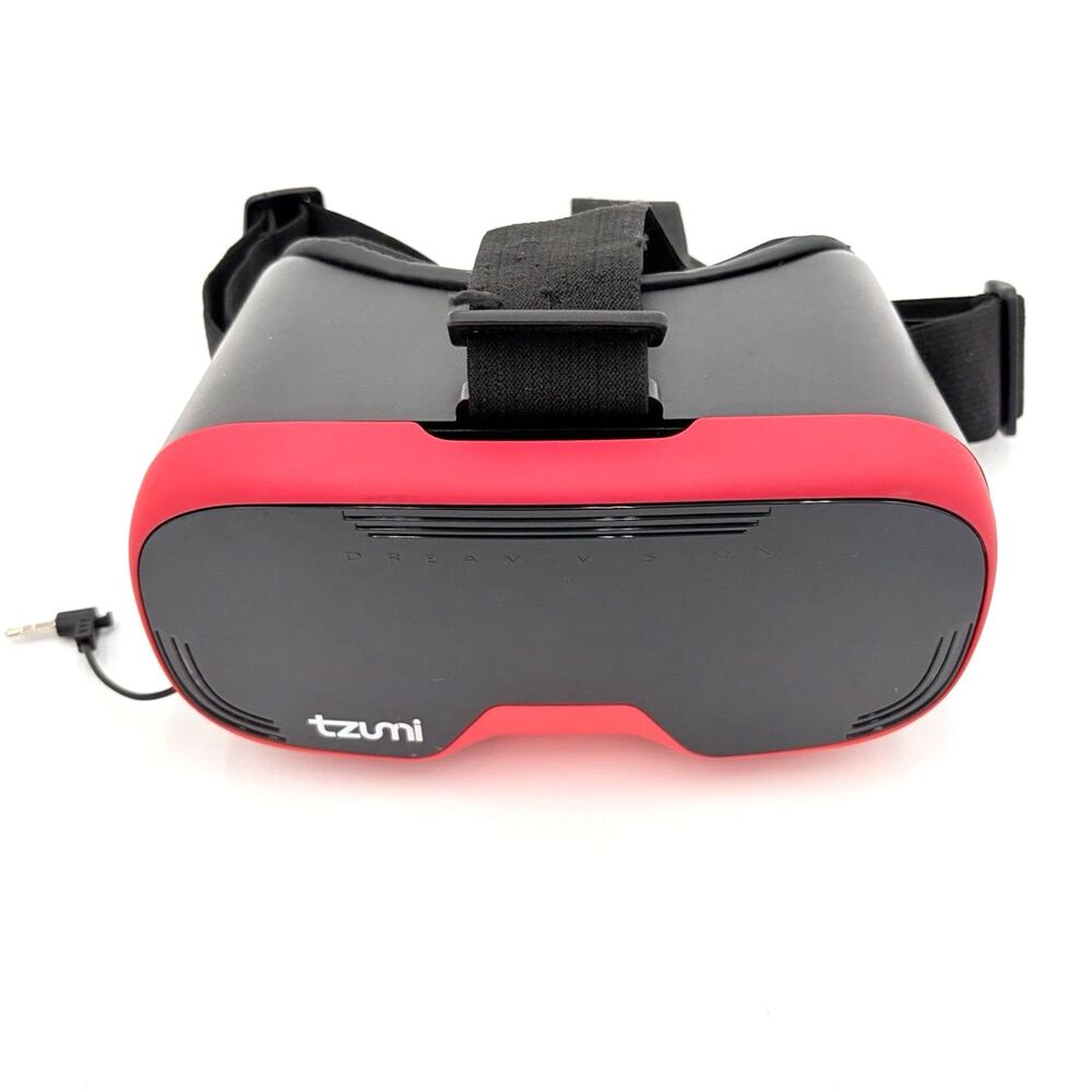 Tzumi Dream Vision VR Headset Smartphone Virtual Reality Viewer Black Red